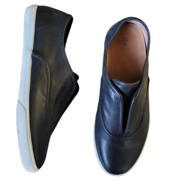 Frye Shoes - Frye Black Leather 'Mindy' Slip-on Sneaker